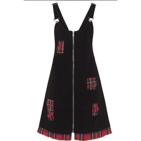 JAWBREAKER PUNK ME overall dress size small S Plaid patch work - Picture 2 of 7